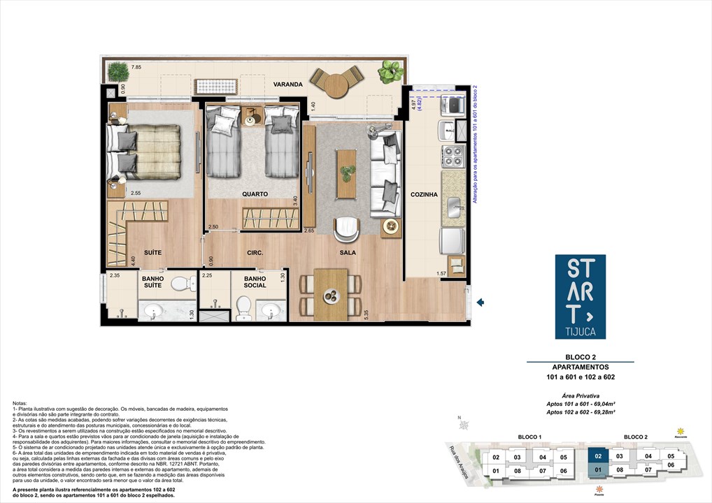 PLANTA TIPO | BLOCO 02, COLUNA 02 | Start Tijuca – Tijuca - Rio de Janeiro - Rio de Janeiro PLANTA TIPO | BLOCO 02, COLUNA 02 | Start Tijuca – Apartamento na Tijuca - Rio de Janeiro - Rio de Janeiro
